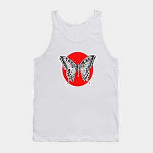 Bubbles with red vintage background Tank Top